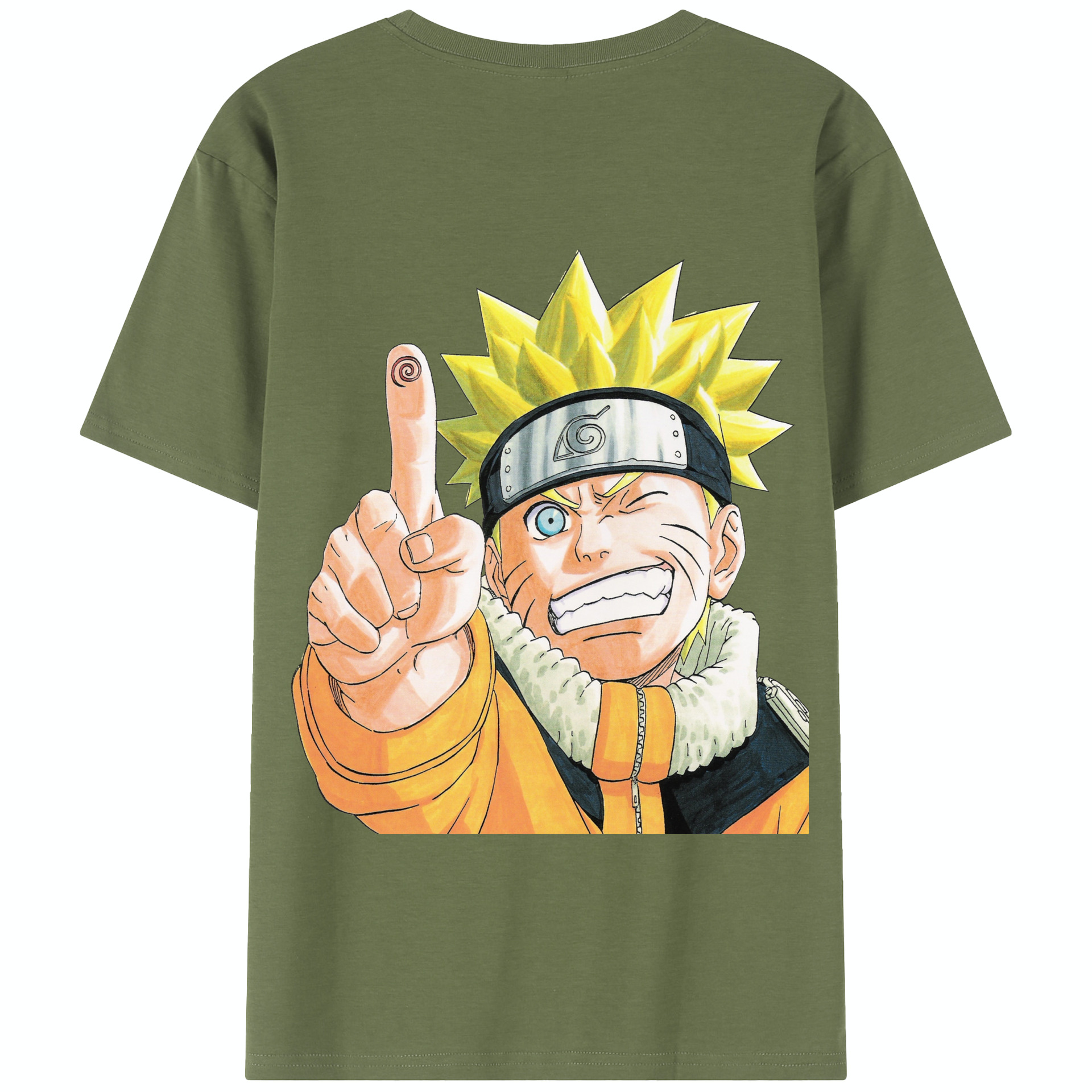 （画像用） NARUTO -ナルト- うずまき ナルト Uzumaki Naruto 綿100％半袖Tシャツ（背面プリント）
